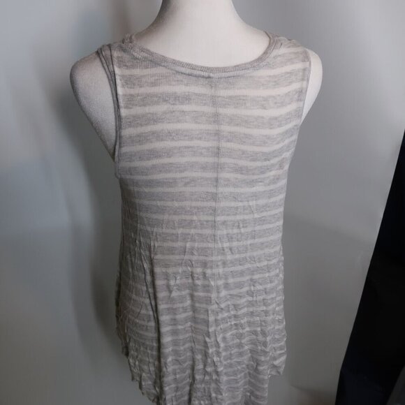 Merona Women's Gray White Striped Tank Size XS - Picture 6 of 6